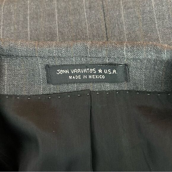 John Varvatos Premium Tailored Delancy Charcoal Blazer Size 42 Long - Picture 10 of 14